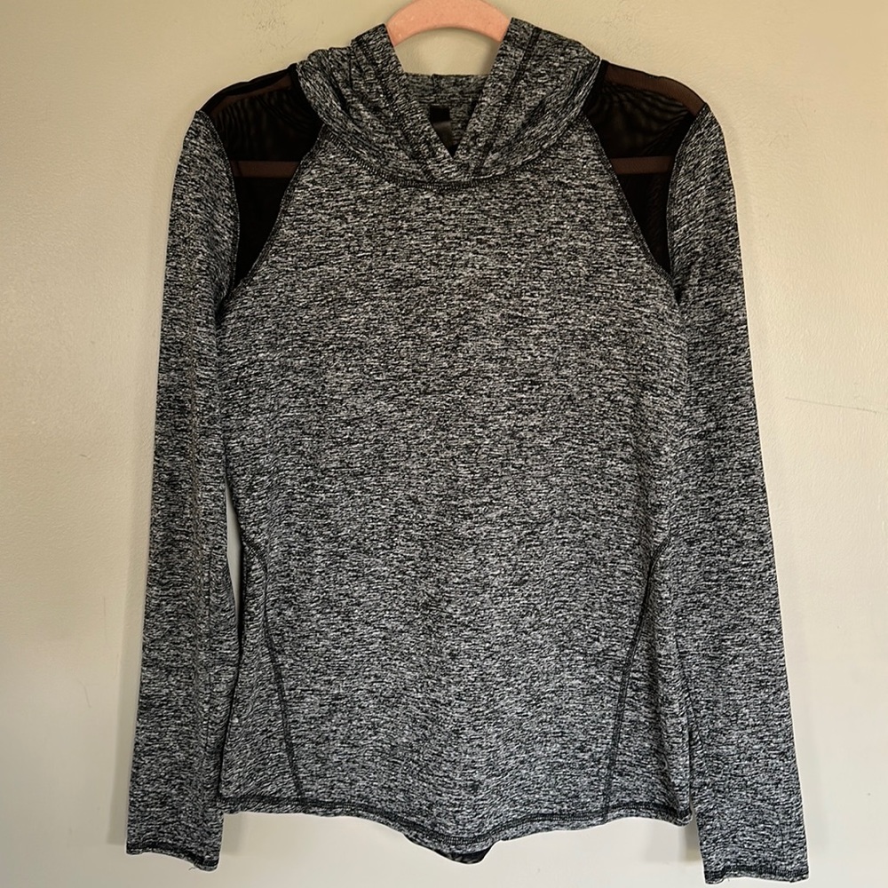 Express Exp Core Mesh Marled Hoodie - Xs